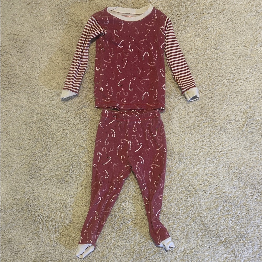 Burt's Bees Kids Red and White Pajama Top
